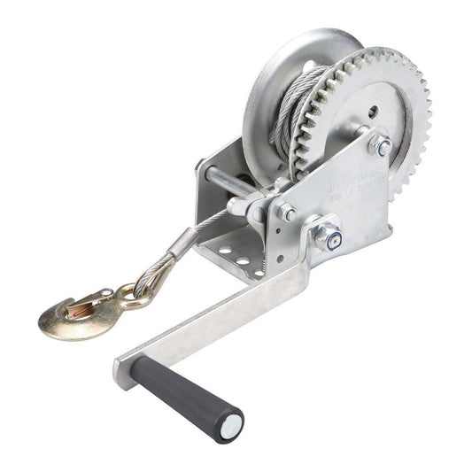 Hand crank Winch w/32' Cable - 1000 lbs capacity