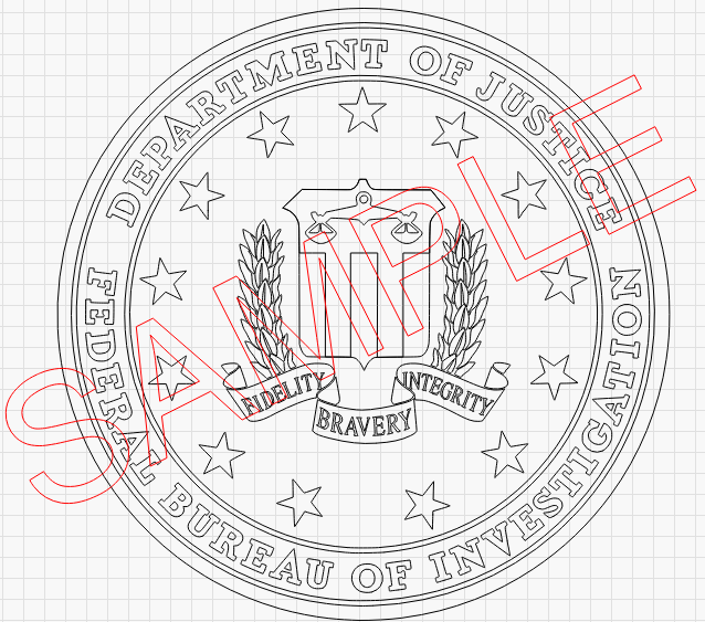 FBI Federal Bureau of Investigation Logo SVG AI DXF