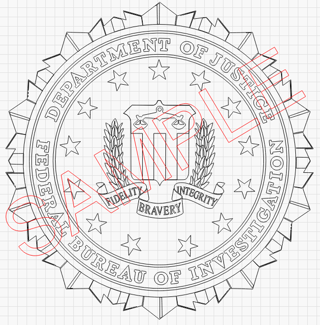 FBI Federal Bureau of Investigation Logo SVG AI DXF