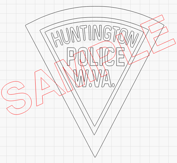 Huntington WV Police Department Chevron Logo SVG DXF AI West Virginia