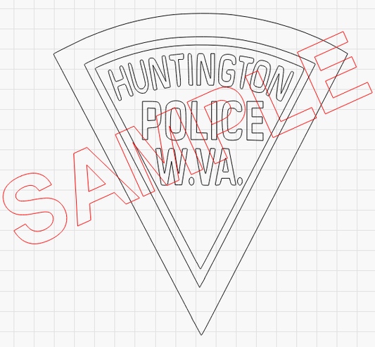 Huntington WV Police Department Chevron Logo SVG DXF AI West Virginia