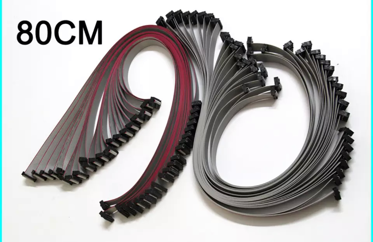 80cm 16 pin Flat Ribbon Cable for P3 / P5 / P6 / P10 LED Display Panels