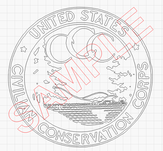 Vintage United States Civilian Conservation Corps Logo SVG AI DXF