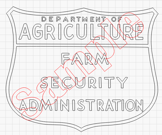 Vintage USDA The Farm Security Administration (FSA) logo SVG DXF