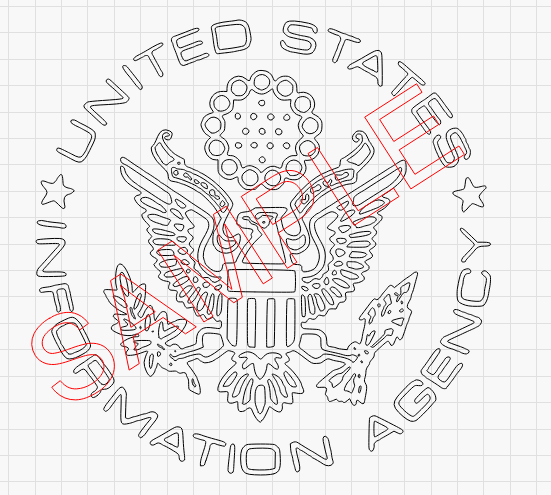 Vintage Unites States Information Agency Logo SVG PNG AI DXF
