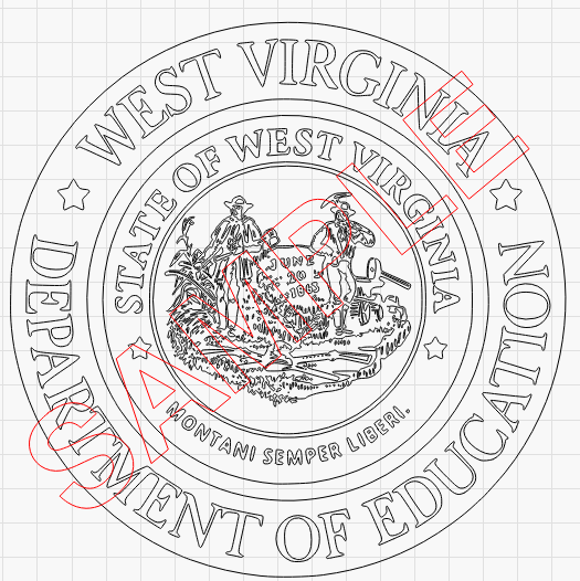 West Virginia Department of Education Seal Logo WV SVG DXF AI