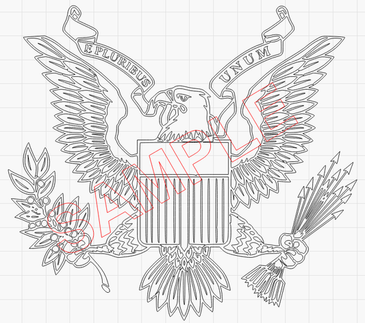 Eagle Great Seal of The United States SVG DXF AI
