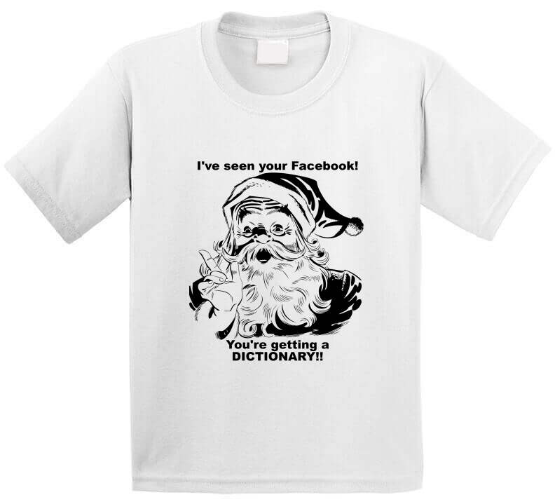 Santa Facebook Shame T Shirt