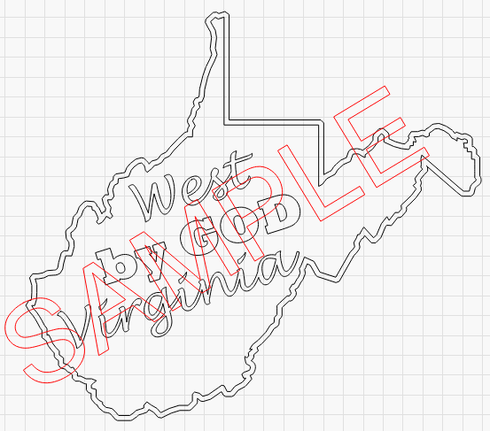 West BY GOD Virginia Logo WV SVG AI DXF